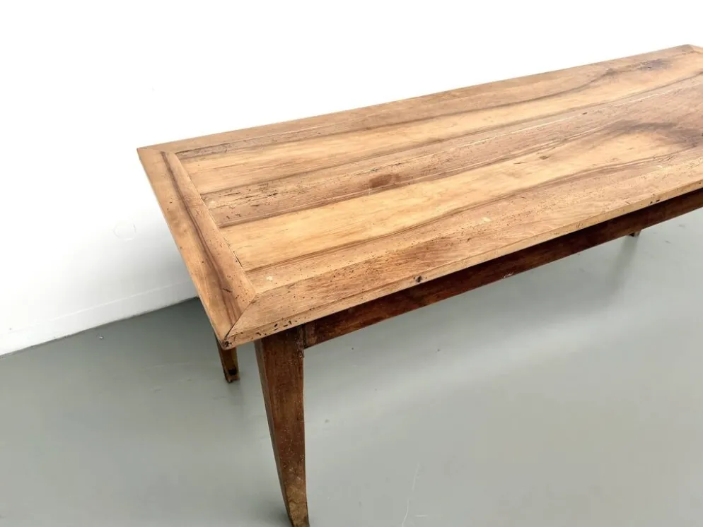 Table de ferme en noyer massif, années 50