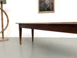 Table de ferme en noyer massif, années 50