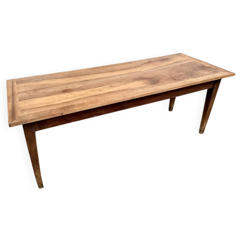 Table de ferme en noyer massif, années 50