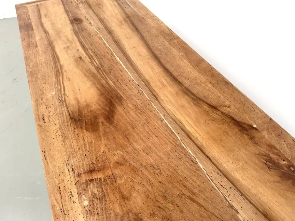 Table de ferme en noyer massif, années 50