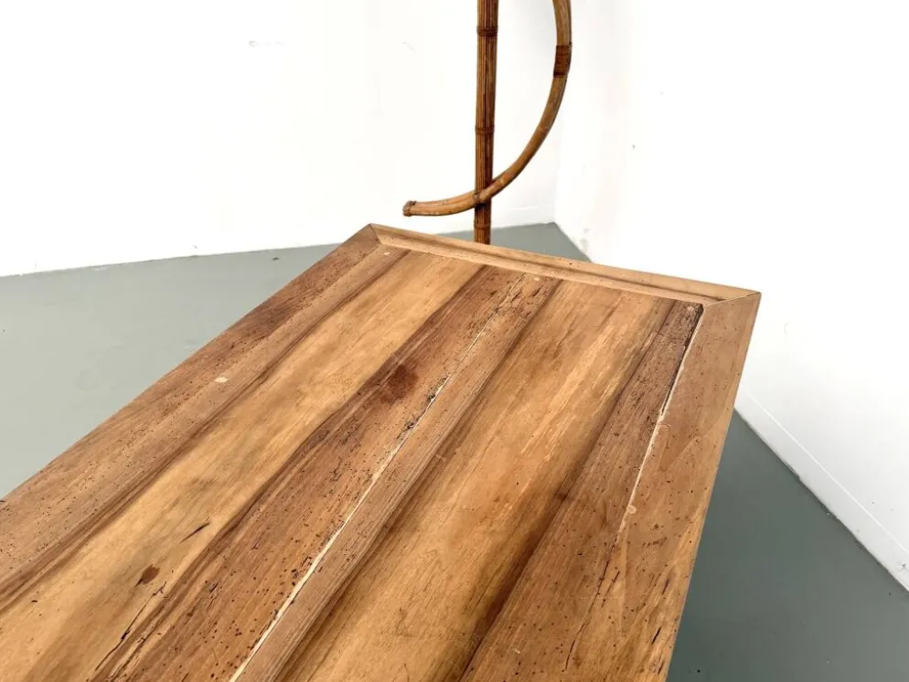 Table de ferme en noyer massif, années 50