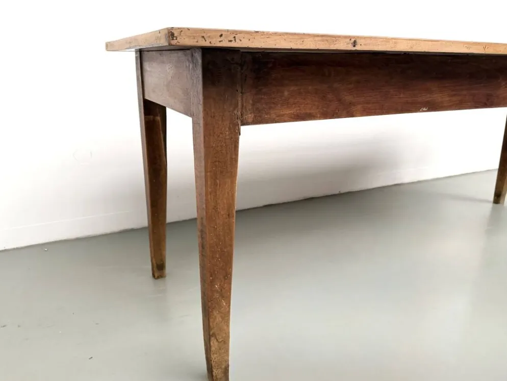 Table de ferme en noyer massif, années 50