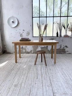 Table de ferme en orme massif 150cm