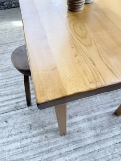 Table de ferme en orme massif 150cm