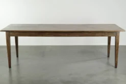 Table de ferme française du 19ème siècle en chêne avec 2 tiroirs.