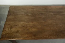 Table de ferme française du 19ème siècle en chêne avec 2 tiroirs.