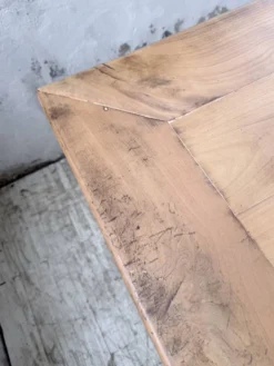 Table de ferme merisier pieds galbés XIXème