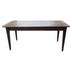 Table de ferme noyer pieds fuseaux 1950