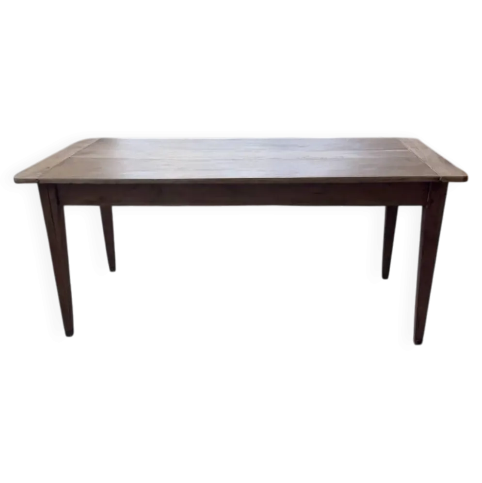 Table de ferme noyer pieds fuseaux 1950