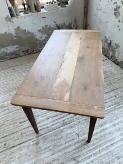 Table de ferme noyer pieds fuseaux 1950