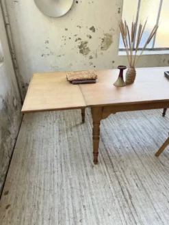 Table de ferme noyer à rallonges 150-250cm