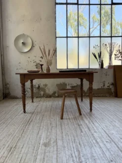 Table de ferme noyer à rallonges 150-250cm