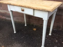 Table de ferme ou bistrot vintage 1920 brasserie france shabby chic