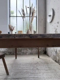 Table de ferme pitchpin 2 x 1 m années 1950