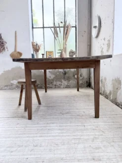 Table de ferme pitchpin 2 x 1 m années 1950