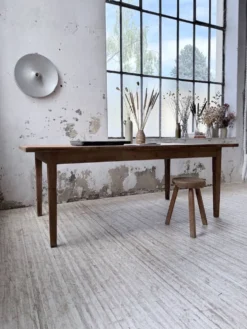 Table de ferme pitchpin 2 x 1 m années 1950