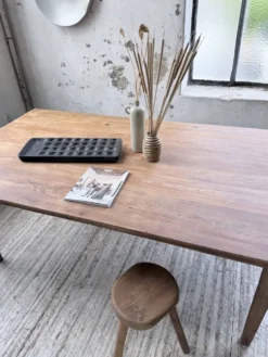 Table de ferme pitchpin 2 x 1 m années 1950