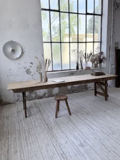 Table de ferme pliante en pin 1950 XL