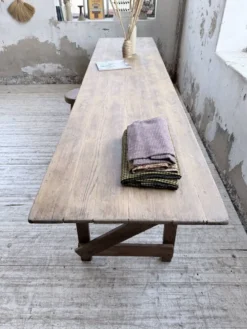 Table de ferme pliante en pin 1950 XL