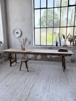 Table de ferme pliante en pin 1950 XL