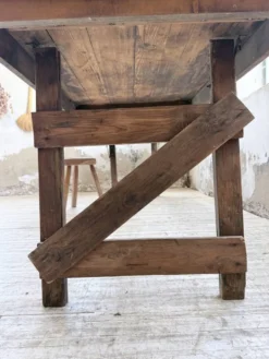Table de ferme pliante en pin 1950 XL