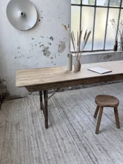 Table de ferme pliante en pin 1950 XL
