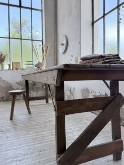 Table de ferme pliante en pin 1950 XL