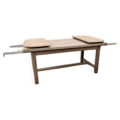 Table de ferme rénovée avec rallonges