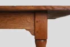 Table de ferme rustique en chêne, France, années 1850