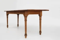 Table de ferme rustique en chêne, France, années 1850