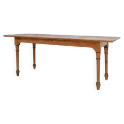 Table de ferme rustique en chêne, France, années 1850