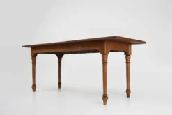 Table de ferme rustique en chêne, France, années 1850