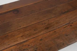 Table de ferme rustique en chêne, France, années 1850