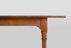 Table de ferme rustique en chêne, France, années 1850
