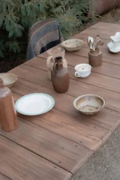 Table de ferme rustique rénovée