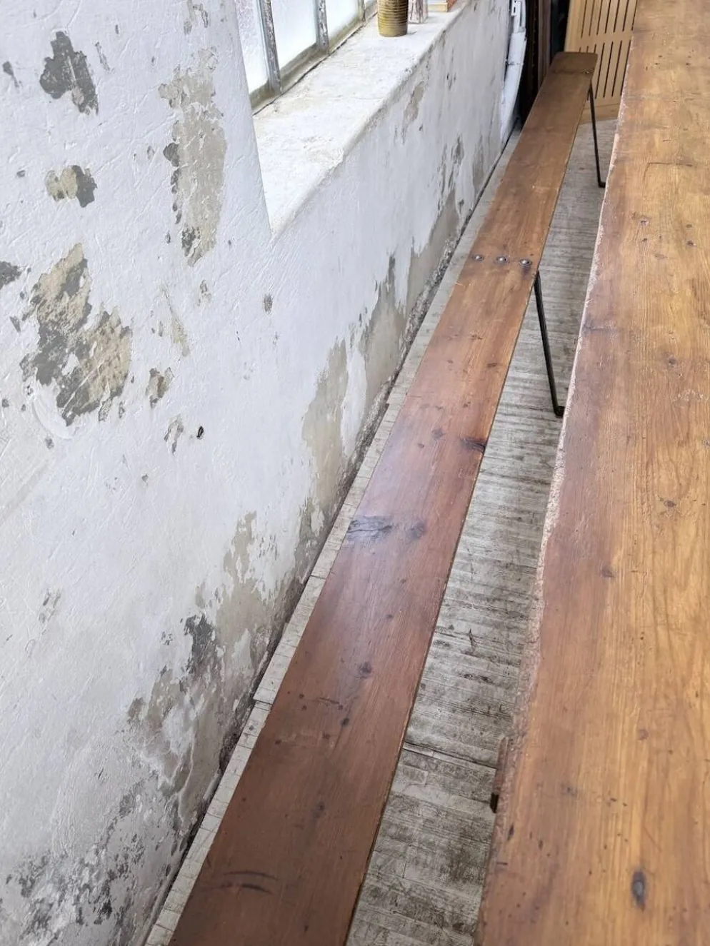 Table de ferme tréteaux XXL 4m et ses bancs
