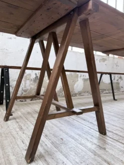 Table de ferme tréteaux XXL 4m et ses bancs