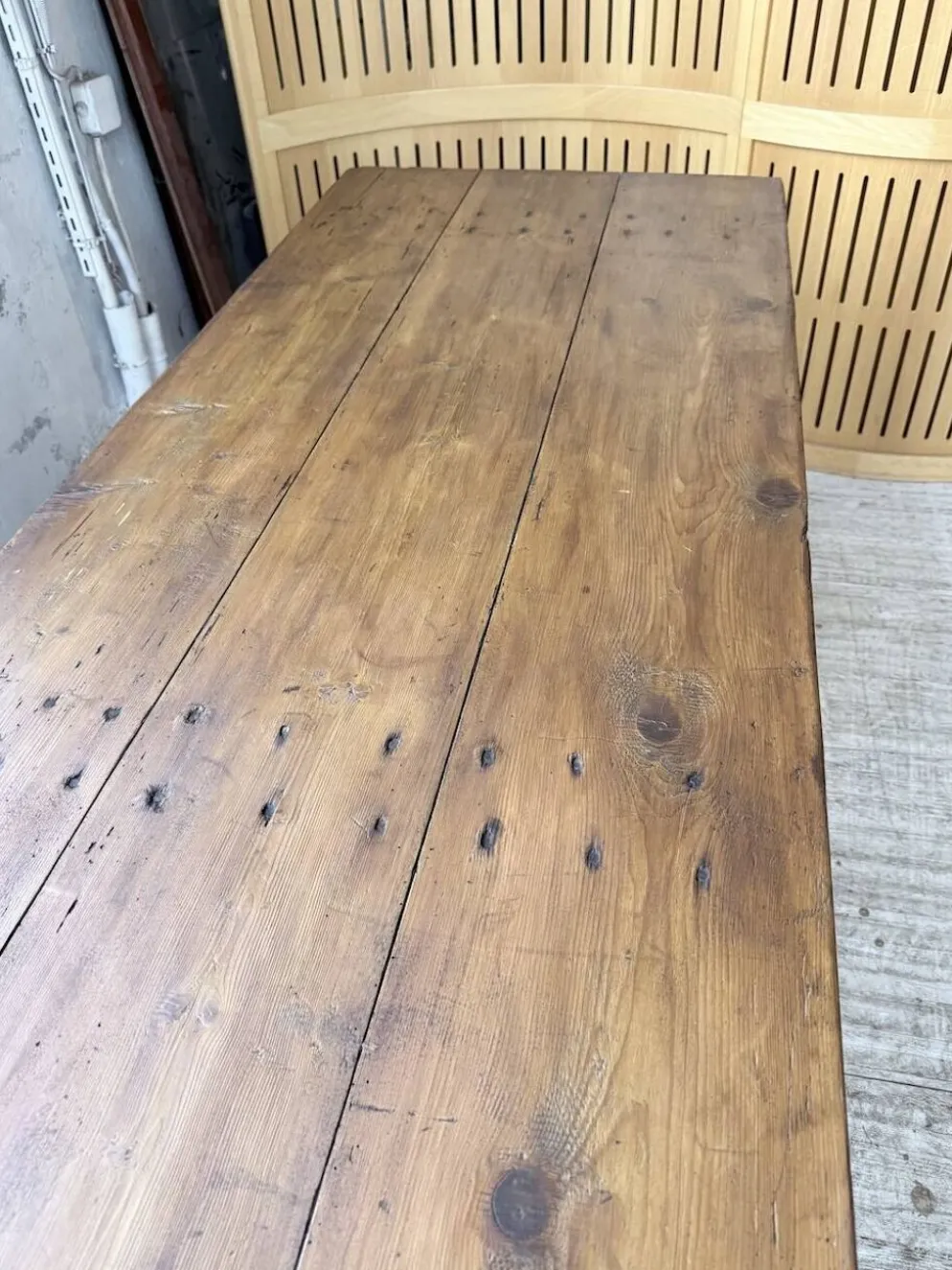 Table de ferme tréteaux XXL 4m et ses bancs