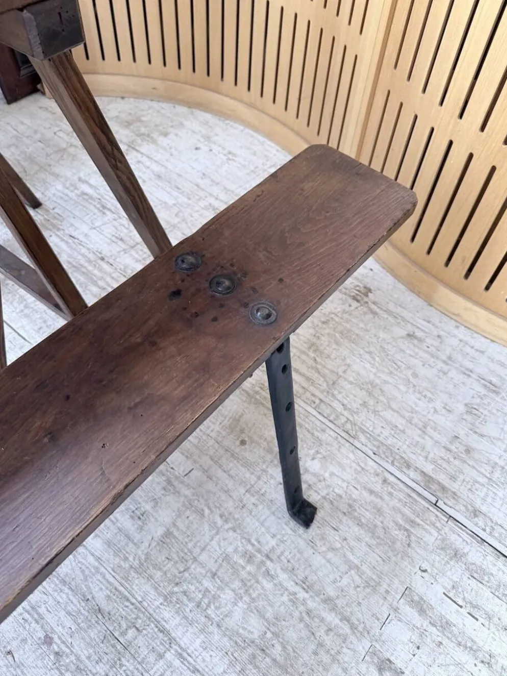 Table de ferme tréteaux XXL 4m et ses bancs