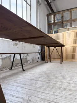 Table de ferme tréteaux XXL 4m et ses bancs