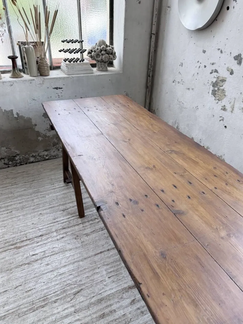 Table de ferme tréteaux XXL 4m et ses bancs