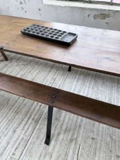 Table de ferme tréteaux XXL 4m et ses bancs