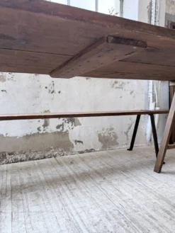 Table de ferme tréteaux XXL 4m et ses bancs
