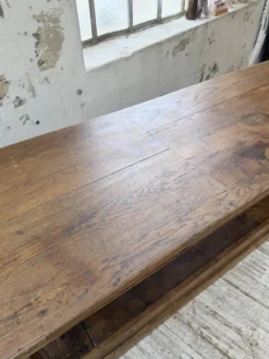 Table de gantier drapière 1900 chêne massif 330cm XL