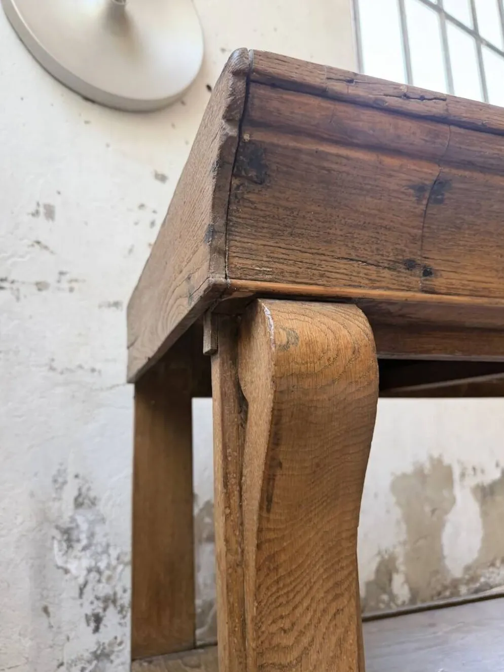 Table de gantier drapière 1900 chêne massif 330cm XL