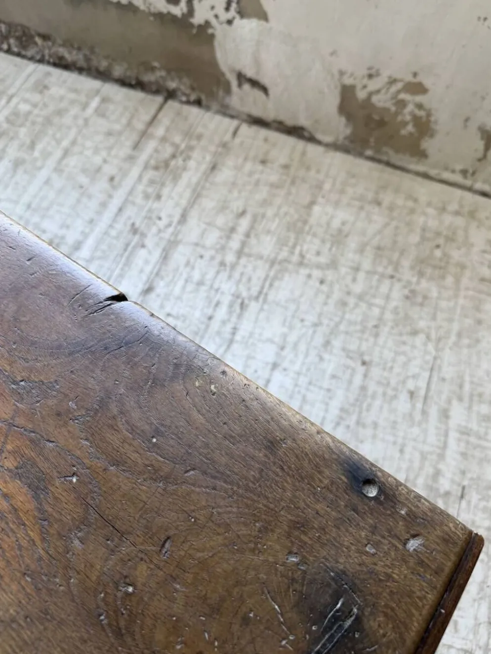 Table de gantier drapière 1900 chêne massif 330cm XL