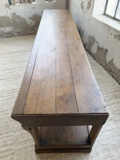 Table de gantier drapière 1900 chêne massif 330cm XL
