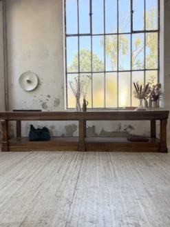 Table de gantier drapière 1900 chêne massif 330cm XL