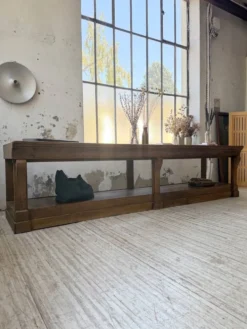 Table de gantier drapière 1900 chêne massif 330cm XL