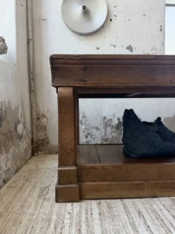 Table de gantier drapière 1900 chêne massif 330cm XL